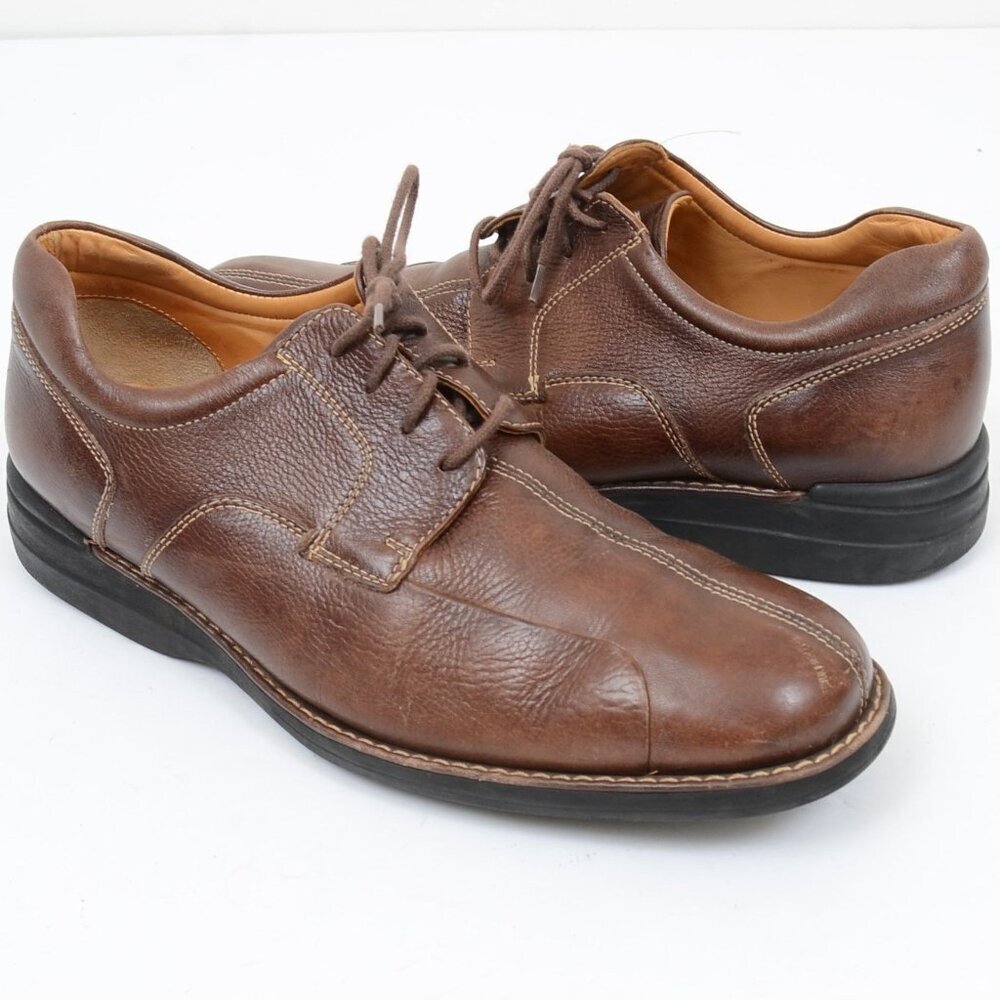 Johnston Murphy Mens 10.5 Shuler Bicycle 20-7223 Dark Brown Leather Derby Loafer